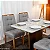 Mesa de Jantar Moscou 120x80 Cinamomo/Off Tampo Vidro Off 4 Cadeiras Londres  Madeira Maciça - Minas Plac - Imagem 4