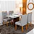 Mesa de Jantar Moscou 120x80 Cinamomo/Off Tampo Vidro Off 4 Cadeiras Londres  Madeira Maciça - Minas Plac - Imagem 2