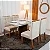 Mesa de Jantar Moscou 120x80 Cinamomo/Off Tampo Vidro Off 4 Cadeiras Londres  Madeira Maciça - Minas Plac - Imagem 6