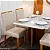 Mesa de Jantar Moscou 120x80 Cinamomo/Off Tampo Vidro Off 4 Cadeiras Atlanta Linho Bege Cru Madeira Maciça Minas Plac - Imagem 6
