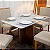 Mesa de Jantar Moscou 120x80 Cinamomo/Off Tampo Vidro Off 4 Cadeiras Atlanta Linho Bege Cru Madeira Maciça Minas Plac - Imagem 4