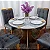 Mesa de Jantar Siena Redonda 100cm Vidro Off/Base Cinamomo + 4 Cad. Londres  Madeira Minas Plac - Imagem 8