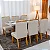 Mesa de Jantar Moscou 160x80 Vidro Off/Base Cinamomo + 6 Cad. Atlanta  Madeira Minas Plac - Imagem 2