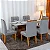 Mesa de Jantar Moscou 160x80 Vidro Off/Base Cinamomo + 6 Cad. Londres Madeira Minas Plac - Imagem 12