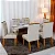 Mesa de Jantar Moscou 160x80 Vidro Off/Base Cinamomo + 6 Cad. Londres Madeira Minas Plac - Imagem 6