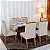Mesa de Jantar Moscou 160x80 Vidro Off/Base Cinamomo + 6 Cad. Londres Madeira Minas Plac - Imagem 7