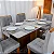 Mesa de Jantar Moscou 160x80 Vidro Off/Base Cinamomo + 6 Cad. Londres Madeira Minas Plac - Imagem 5