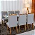Mesa de Jantar Moscou 160x80 Vidro Off/Base Cinamomo + 6 Cad. Londres Madeira Minas Plac - Imagem 3