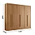 Roupeiro Hawaí 06P02G. 1.80m  100% MDF Nature - Rufato - Imagem 3
