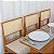 Mesa de Jantar Dubai 160x80 Tampo Londres Cinamomo Cel Móveis + 6 Cad. Santorini Linho Bege Madeira - Minas Plac - Imagem 7