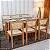 Mesa de Jantar Dubai 160x80 Tampo Londres Cinamomo Cel Móveis + 6 Cad. Santorini Linho Bege Madeira - Minas Plac - Imagem 2