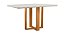 Mesa Evelin/Malaga 160×90 Vidro + 06 Cadeiras em Linho – Carvalho Decor - Imagem 1