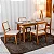 Mesa de Jantar Londrina 120x80 Cinamomo Rufato + 4 Cad. Dubai Linho Bege Madeira - Art Assento - Imagem 1