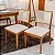 Mesa de Jantar Londrina 120x80 Cinamomo Rufato + 4 Cad. Dubai Linho Bege Madeira - Art Assento - Imagem 5