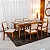 Mesa de Jantar Londrina 180x90 Cinamomo Rufato + 6 Cad. Dubai Linho Bege Madeira - Art Assento - Imagem 1
