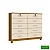 Cômoda Lucca Larg. 1.18m  10 Gavetas C/Pés - San Marino - Imagem 2