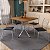 Mesa Creta 0,90 com 4 Cadeiras Malta CMC1078(M088/F090/4C140) Cromado/Canela – KAPPESBERG - Imagem 1