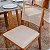Mesa de Jantar Pedro 90x90 Vidro Off/Base Madeira + 4 Cad. Dubai Linho Bege 629 Madeira Maciça - Art Assento - Imagem 5