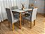 Mesa de Jantar Veneza 1.20×0.80 Vidro c/4 Cadeiras Londres - Imagem 1