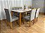 Mesa de Jantar Veneza 1.80×0.90 Vidro c/6 Cadeiras Londres - Imagem 3