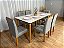 Mesa de Jantar Veneza 1.80×0.90 Vidro c/6 Cadeiras Londres - Imagem 1