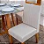 Mesa de Jantar Bali 90×90 Vidro Off/Base Madeira + 4 Cad. Atlanta Linho Bege Cru Madeira Minas Plac - Imagem 4