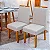 Mesa de Jantar Bali 90×90 Vidro Off/Base Madeira + 4 Cad. Atlanta Linho Bege Cru Madeira Minas Plac - Imagem 3
