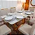 Mesa de Jantar Bali 160×80 Vidro Off/Base Madeira + 6 Cad. Atlanta Linho Bege Cru Madeira Minas Plac - Imagem 4