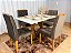 Mesa de Jantar Madri 1.20×0.80 Com 4 Cadeiras Londres Veludo - Imagem 1