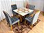 Mesa de Jantar Madri 1.20×0.80 Com 4 Cadeiras Londres Veludo - Imagem 5