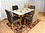 Mesa de Jantar Madri 1.20×0.80 Com 4 Cadeiras Londres Veludo - Imagem 2