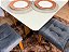 Mesa de Jantar Madri 0.90x0.90 Com 4 Cadeiras Londres Veludo - Imagem 4