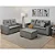 Conjunto de Sofá Turquia em Suede 2 e 3 Lugares com Puff União - Imagem 1