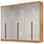 Roupeiro Alvorada 06P06G 100% MDF 2.70m Bianchi - Imagem 2