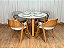 Mesa de Jantar Bali Circular Vidro 1.10×1.10m c/4 Cadeiras Pérola - Imagem 3