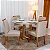 Mesa de Jantar Atlanta Redonda 120cm /Base Madeira - Minas Plac + 4 Cad. Isabela Linho Bege 01 Madeira KM Decor - Imagem 2