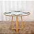 Mesa de Jantar Atlanta Redonda 120cm /Base Madeira - Minas Plac + 4 Cad. Isabela Linho Bege 01 Madeira KM Decor - Imagem 6
