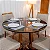 Mesa de Jantar Atlanta Redonda 120cm /Base Madeira - Minas Plac + 4 Cad. Isabela Linho Bege 01 Madeira KM Decor - Imagem 11