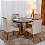 Mesa de Jantar Atlanta Redonda 120cm /Base Madeira - Minas Plac + 4 Cad. Isabela Linho Bege 01 Madeira KM Decor - Imagem 9