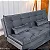 Sofá Cama Premium Veludo Cinza 2303 Larg. 1.80m - Imagem 6