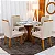Mesa de Jantar Siena Redonda 100cm Vidro Off/Base Cinamomo - Minas Plac + 4 Cad. Isabela - Imagem 2
