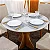 Mesa de Jantar Siena Redonda 100cm Vidro Off/Base Cinamomo - Minas Plac + 4 Cad. Isabela - Imagem 4
