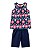 Conjunto Infantil com Com Estampa Florida -AZUL MARINHO - Imagem 2
