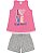 Conjunto Malwee Kids Juvenil Menina Verão com Glitter e Estampa Happy - Imagem 1