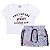 Conjunto Infantil Feminino Blusa Meia Malha / Saia Moletinho / Short Cotton - TMX - Imagem 2
