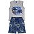 Conjunto Infantil Masculino Camiseta Malibu Mescla e Bermuda Azul Tmx - Imagem 1