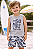 Conjunto Infantil Masculino Camiseta Surf Mescla e Bermuda Chumbo - Imagem 1