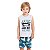 Conjunto Infantil Masculino Regata Machão Mescla Kayak e Bermuda Azul - Imagem 2