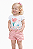 Conjunto Infantil Ser Garota – Blusa Branca em Cotton + Short Rosa - Imagem 1
