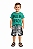 Conjunto Infantil Masculino Camiseta Verde e Bermuda Preto Coqueiro - Imagem 1